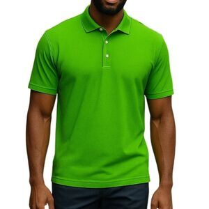 Nike Tiger Woods Athletic Collection Dri Fit Large Green Polo Shirt